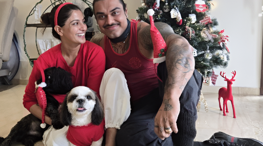 Nicholai Sachdev with his wife