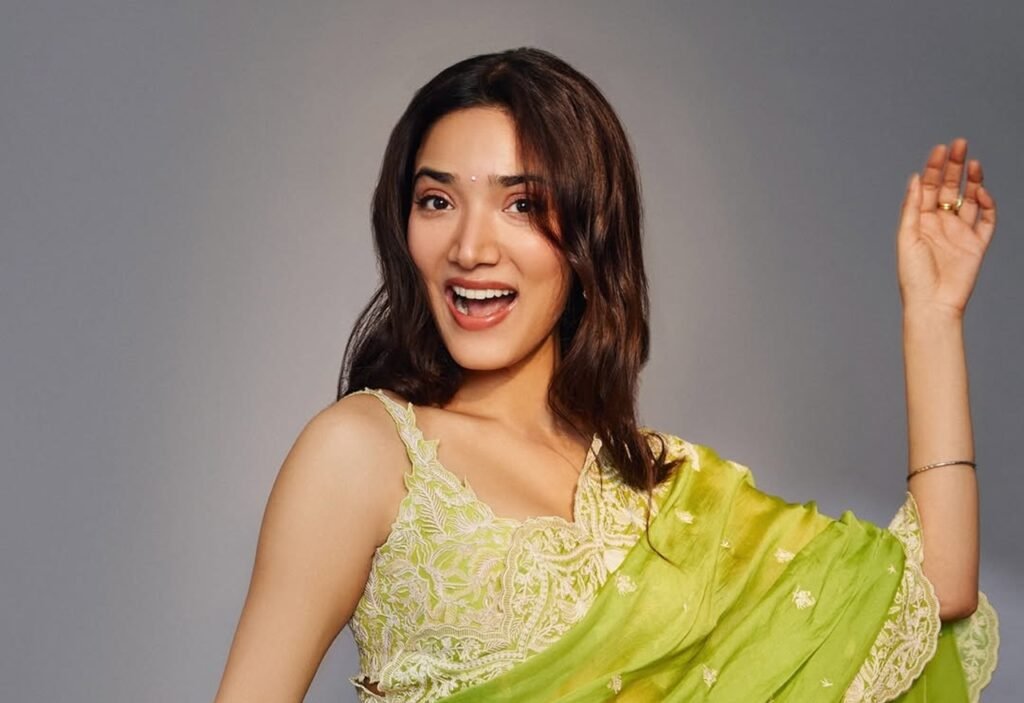 Medha Shankar in yellow saree