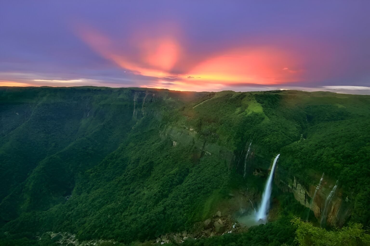 Nohkalikai Falls of Cherrapunji