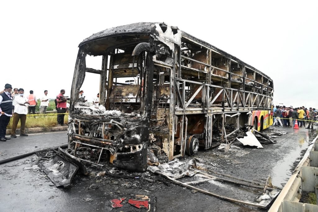 Kurnool Bus Fire: 20 Dead, Probe Launched After Fiery Crash on Highway Kurnool Bus Fire